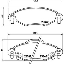 Valeo 671736 Ön Fren Balata Toyota Yaris 1.0l 1sz-Fe SCP10 Fransız Üretim 03-05 / 1.3l 2sz-Fe SCP12 Fransız Üretim 03-05 044650D010-044650D040-04465YZZEM