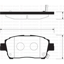 SANGSIN Sangsın SP1244 Ön Fren Balata Toyota Yaris 1.3l 2nz-Fe NCP10 Japon Üretim 99-02 / 1,0l 1szfe SCP10 (Arkalar Disk Tipi Ise) 03-05 (Abs`li Araçlar Için) 0446517101-0446552011-0446517140