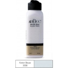 Artdeco 140ML Su Bazlı Akrilik Boya Koton Beyaz 3008 Hobi Boyası