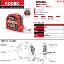 Rodex Rdx 907 5 Metre × 25 mm Alttan Stoplu Şerit Metre