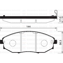 SANGSIN Sangsın SP1193 Ön Fren Balata Chevrolet Epica 2.0l 2.5l 06-> 96475027-96952179-WVA24864