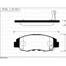 SANGSIN Sangsın SP1231 Ön Fren Balata Honda Accord 2,0l F20A F20B (Cb CD Kasa) 90-95 45022SM4A00-45022SM4A01-45022SM4517