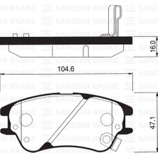 SANGSIN Sangsın SP1149 Ön Fren Balata Hyundai Atos 1,1l G4HG 06-> 5810102A10-5810105A10-5810105A30