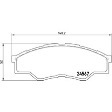 SANGSIN Sangsın SP1276 Ön Fren Balata Toyota Hilux 2.5l 2kdftv KUN15 Vigo 4x2 08-09 044650K160-04465YZZQA-044650K010