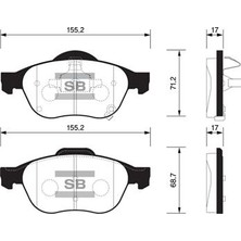 SANGSIN Sangsın SP1574 Ön Fren Balata Toyota Avensis 2.0l 1cdftv CDT220 99-02 (Arka Frenler Disk Tipi Ise) 0446505050-0446505080-0446505090