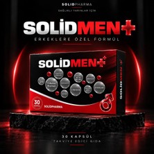 Solidmen 30 Kapsül Erkeklere Özel Takviye Edici Gıda -  L Karnitin - Tribulus - Lepidyum - Glutatyon - KoenzimQ10 - Çinko - Astaksantin - Selenyum - Vitamin B2, B3, B6, B12, D3 İçerikli
