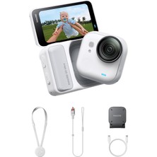 INSTA360 Go Ultra Polar Beyaz - Eller Serbest 4K Video Blog Kamerası