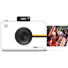 Kodak Step Touch 13 Mp Dijital Fotoğraf Makinesi ve 3,5" LCD Dokunmatik Ekran, 1080P Hd Video, Düzenleme Özellikleri, Bluetooth ve Zınk Sıfır Mürekkep Teknolojisi ile Anında Fotoğraf Yazıcısı, Beyaz