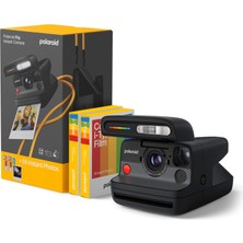 Polaroid Flıp - Şipşak Kamera Siyahı + Renkli Film Paketi (16 Fotoğraf)