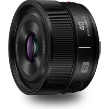 Panasonic Lumıx S-S40E-K 40 mm F2 L Yuvalı Objektif, Kompakt Tam Format Sabit Odak Uzunluklu Objektif, Seyahat, Sokak Fotoğrafçılığı ve Günlük Yaşam Için Hafif, Hava Koşullarına Dayanıklı