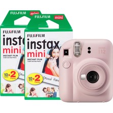 Instax Fujifilm Instax Mini 12 40 Çekimli Şipşak Kamera, Blossom Pink