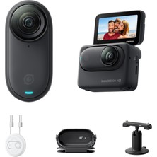 INSTA360 Go 3s 128 GB Gece Siyahı - Taşınabilir 4K Mini Kamera, Eller Serbest Pov'ler, Her Yere Takma, Sabitleme, 140 Dk Pil, 10 M Su Geçirmez, Yapay Zeka Düzenleme, Apple Find My, Siyah