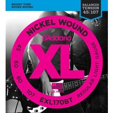 Daddarıo EXL170BT Bass Gitar Tel Seti, Xl, 45-107, Nıckel