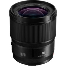 Panasonic Lumix S-S18E - Parlak 18MM/F1,8 Geniş Açılı Objektif, Kompakt ve Hafif, Toza/su Sıçramasına Karşı Koruma, Soğuğa Dayanıklı, Fotoğraf Videoları Için, Siyah