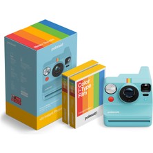 Polaroid - Şipşak Kamera - Now+ Gen3 - Artic Blue + Renkli Film Paketi (16 Fotoğraf)