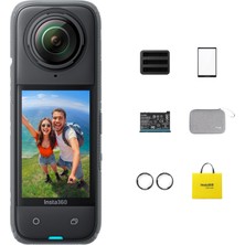 INSTA360 X4 Aksiyon Paketi - 8k Su Geçirmez 360 Aksiyon Kamerası, 4K Geniş Açılı Video, Görünmez Selfie Çubuğu, Çıkarılabilir Objektif Koruyucuları, Aı Düzenleme, Stabilizasyon, Microsd Kart Yok