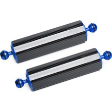 Letonpower Karbon Fiber Sualtı Yüzer Kol Ultra Hafif Su Kolu Çift 1" Top Yüzdürme Yüzer Kollar Dalış Tepsisi Için Aydınlatma Sistemi (Mavi, D60MM, 10")