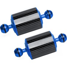 Letonpower Karbon Fiber Sualtı Yüzer Kol Ultra Hafif Su Kolu Çift 1" Top Yüzdürme Yüzer Kollar Dalış Tepsisi Için Aydınlatma Sistemi (Mavi, D60MM, 5")