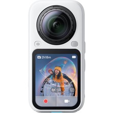 INSTA360 X6 Standart Paket - 8k 360° Aksiyon Kamerası, Çift 1/2,8 cm Sensörler, Purevideo, 360° Yeniden Çerçeveleme, Arktik Beyaz