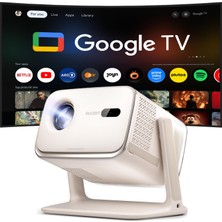 Aurzen Boom Mini Akıllı Projektör Dış Mekan, Google Tv, 20W Dolby Ses