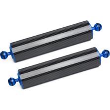 Letonpower Karbon Fiber Sualtı Yüzer Kol Ultra Hafif Su Kolu Çift 1" Top Yüzdürme Yüzer Kollar Dalış Tepsisi Için Aydınlatma Sistemi (Mavi, D60MM, 12")