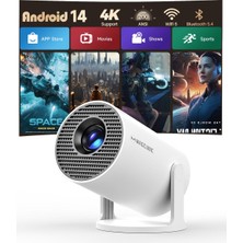 Magcubic Mini Projektör 4k, Android 14 ve Wifi 6 Bt 5.4'ü Destekler