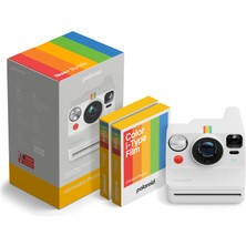 Polaroid – Now+ Gen 3 – Bluetooth Bağlantılı Şipşak Kamera – Paket Kamera + Renkli Film (16 Fotoğraf) Beyaz (6563)