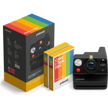 Polaroid - Now+ Gen 3 - Bluetooth Bağlantılı Şipşak Kamera - Paket Kamera + Renkli Film (16 Fotoğraf) Siyah (6562)