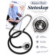 Honsun Yetişkin Çift Taraflı Stetoskop – Kişiye Özel Isim Yazılı Profesyonel Steteskops