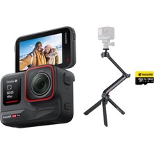 INSTA360 Ace Pro Creator Kit - Leica ile Birlikte Geliştirilen Su Geçirmez Aksiyon Kamerası, En Iyi Görüntü Kalitesi Için 1/1,3" Sensör ve Yapay Zeka Gürültü Azaltma, 4K120FPS, 2,4" Katlanır Ekran