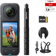 INSTA360 X4 Bisiklet Paketi – Su Geçirmez 8k 360° Aksiyon Kamerası, 4K Geniş Açılı Videolar, Görünmez Selfie Çubuğu, Çıkarılabilir Objektif Koruması, 135 Dakika Pil Ömrü, Yapay Zeka Düzenleme, Stabili