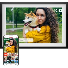 Denver Frameo Dijital Fotoğraf Çerçevesi, 15,6" Dokunmatik Ekran, Dijital Fotoğraf Çerçeveleri 16 GB Flash Bellek, Önceden Yüklenmiş Frameo Yazılımıyla Birlikte Gelir
