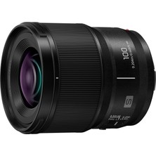 Panasonic Lumix S-E100: 100 mm F2.8 Makro Objektif, Tam Çerçeve Kamera Objektifi, Kompakt ve Hafif Tasarım, 298 G, Iki Fazlı Doğrusal Motor, 1:1 Büyütme, Video Için Ideal, Siyah