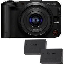 Canon Eos R50 V + Rf-S 14-30MM F4-6.3, Stm Pz + 2x Pillerdir (Ek Pil Kiti) - Canon Rf Objektiflerle Uyumlu Vlog Kamera | Vlog ve Seyahat Için Içerik Oluşturucu Ekipmanları | Bluetooth