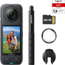 INSTA360 X4 Premium Objektif Koruma Paketi – Su Geçirmez 8k 360° Aksiyon Kamerası, 4K Geniş Açılı Videolar, Görünmez Selfie Çubuğu Efekti, Çıkarılabilir Objektif Koruması, 135 Dakika Pil Ömrü, Aı Düze