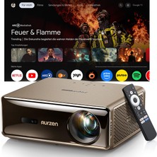 Aurzen Google Tv 14.0 ve Netflix Özellikli Aurzen Eazze D1 Max Projektör