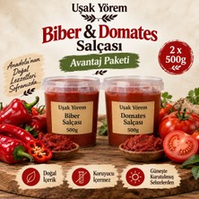 Uşak Yörem Salça Paketi ( Domates - Biber) 2x500 gr