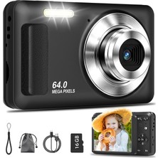 Tauaha Dijital Kamera 4K 64MP, 2,8" IPS Ekranlı, Otomatik Odaklı Kamera