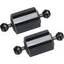 Letonpower Karbon Fiber Sualtı Yüzer Kol Ultra Hafif Su Kolu Çift 1" Top Yüzdürme Yüzer Kollar Dalış Tepsisi Için Aydınlatma Sistemi (Siyah, D60MM, 5")