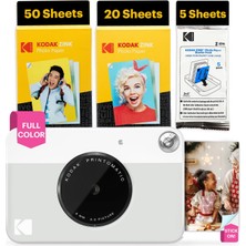 Kodak Printomatic Şipşak Kamera – 75 Yapraklık Paket – 5mp – Zınk 2x3 Fotoğraf – Taşınabilir – Gri