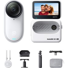 INSTA360 Go 3s Seyahat Paketi - Taşınabilir 4K Mini Kamera, Eller Serbest Pov'ler, Her Yere Takma, Sabitleme, 140 Dakikalık Pil, 10 M Su Geçirmez, Yapay Zeka Düzenleme, Apple Find My, Vlog'lar, Seyaha