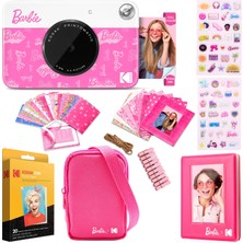 Kodak x Barbie Printomatic Instant Camera – Hediye Paketi: Signature Style + Barbie Kamera Çantası, Fotoğraf Albümü, Çıkartmalar, Asılı Çerçeve, 50 Çıkartma ve Zınk Kağıt (20 Yaprak)