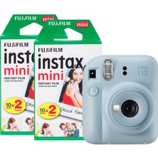 Instax Fujifilm Instax Mini 12 Şipşak Kamera, 40 Görüntü, Pastel Blue