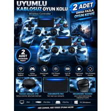 Azurtech Doubleshock 4 Kablosuz Titreşimli Oyun Kolu 2 Adet – Ps4 / Pc Uyumlu, Çift Motorlu, Ergonomik Tasarım