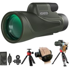 Adasion Akıllı Telefon Adaptörü, Yükseltilmiş Tripod, El Askısı ile 12X56 Yüksek Çözünürlüklü Monoküler - Net Görüş Alanına Sahip Yüksek Performanslı Monoküler, Hafif Monoküler