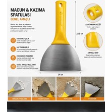 Erkoç E123 Plastik Saplı 14 cm Sap Takmalı Genel Amaçlı Macun Spatula 14 cm