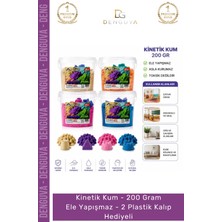 Denguva Kaliteli Kinetik Kum 200 gr Ele Yapışmaz 2 Plastik Kalıp Hediyeli Sağlığa Uygun