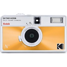 Kodak Ektar H35N 35MM Yeniden Kullanılabilir Yarım Format Film Kamera Ampulü Yıldız Filtre Kaplamalı Objektif (Film ve Pil Dahil Değildir) (Sırlı Turuncu)