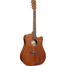 Cort EARTH60MCEOP Elektro Akustik Gitar, Open Pore, Cutaway