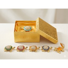baytoptan Swarovski Taşlı Kaplumbağa Biblosu 12'li Set